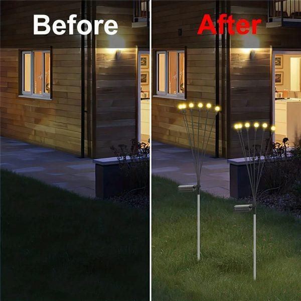 10Pc LED Solar Powered Firefly Garden Light