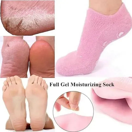 Reusable Silicone Spa Gel Socks for Cracked Heels