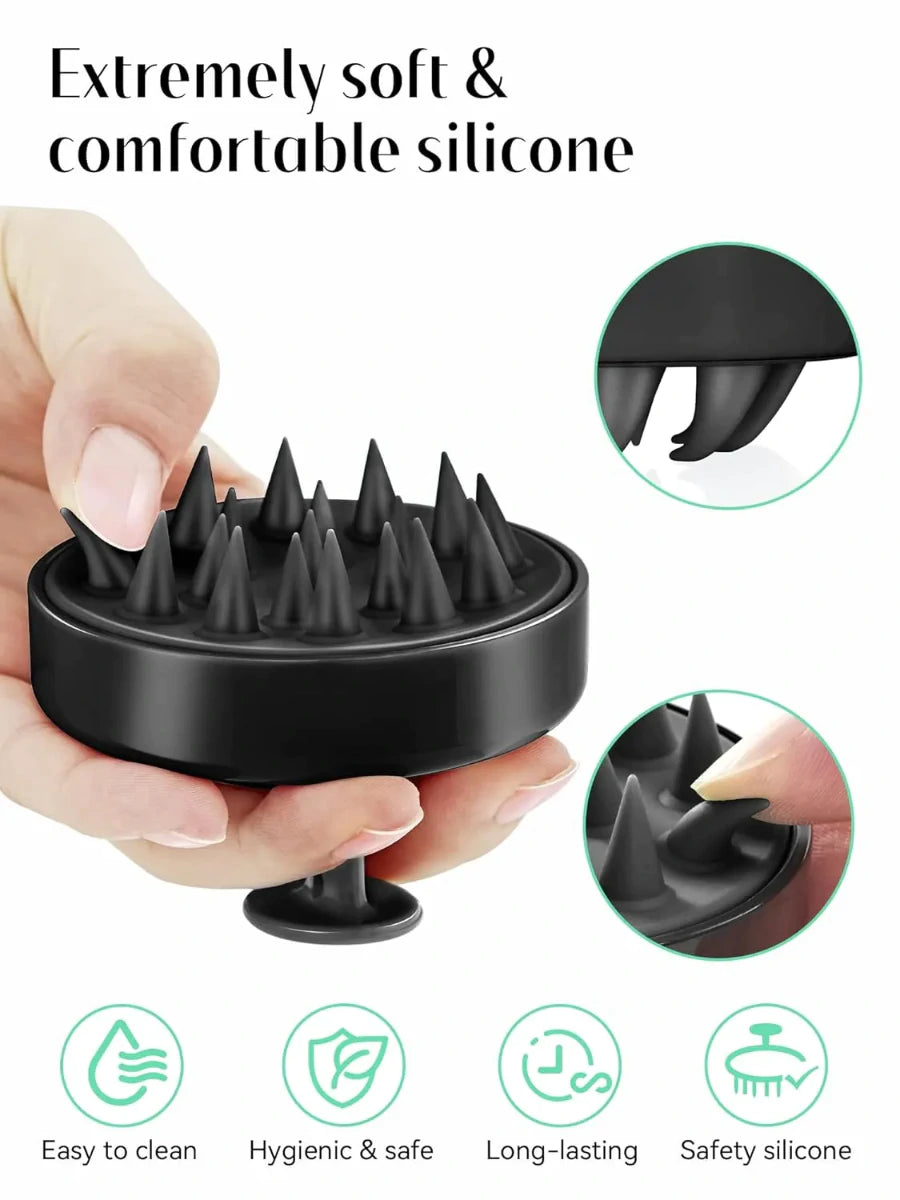 Scalp Shampoo Massager Brush – Soft Bristles Hair Scrubber