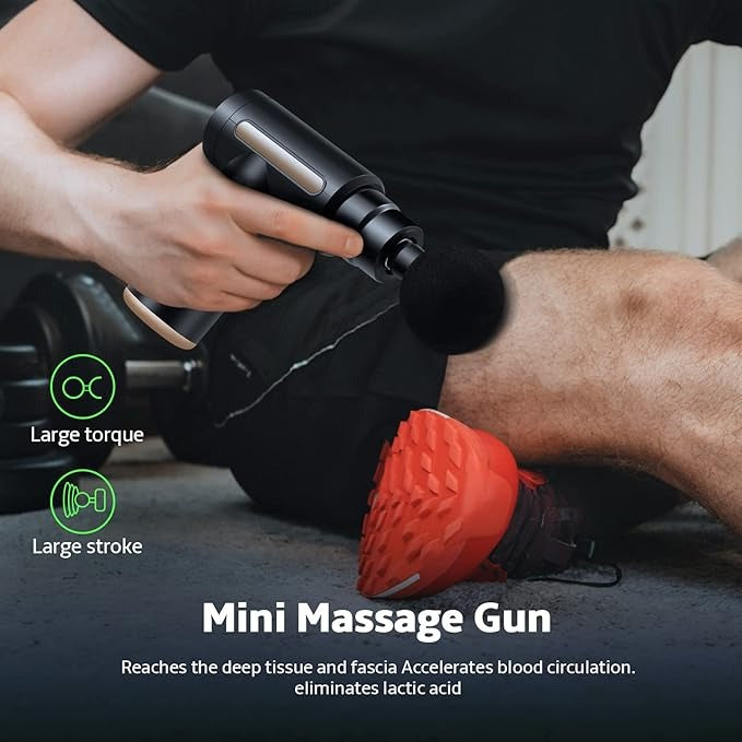 Portable Massage Gun | Muscle Pain Relief & Therapy – 4 Heads